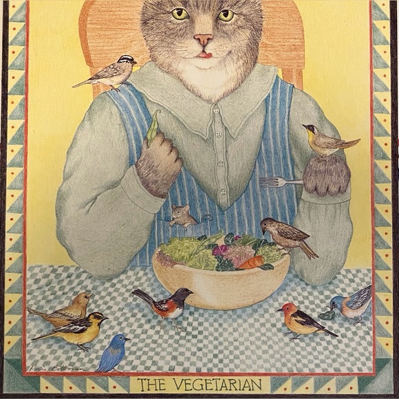 Whimsical drawing of a darling cat greeting card - Picture 5 of 6